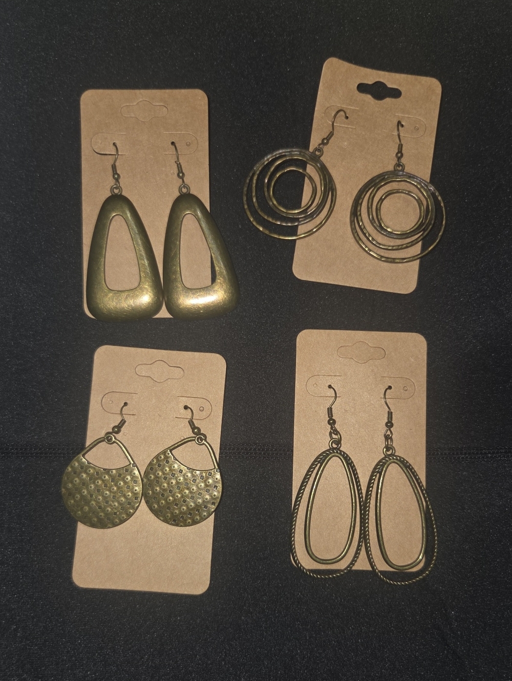 paparazzi Gold-Tone Mixed Hoop & Drop Earring Set